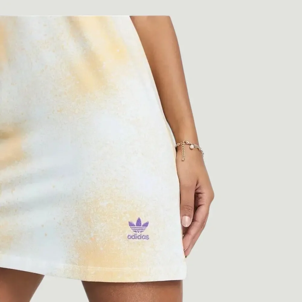 Adidas Originals Yellow White Tie Dye Racerback Tank Dress Women’s XL - Picture 3 of 8